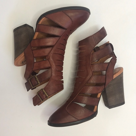 Free People Hayes Leather Heel Boot Mahogany 7 - Picture 5 of 16